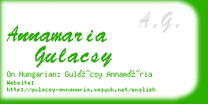 annamaria gulacsy business card